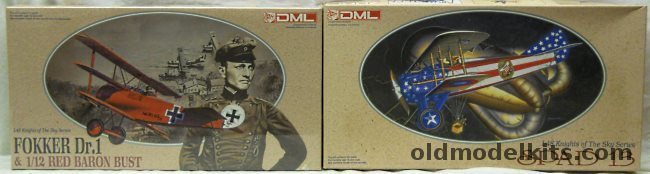 DML 1/48 5902 Spad 13 With Resin Seat and 5903 Fokker DR-1 With 1/12 Red Baron Bust plastic model kit